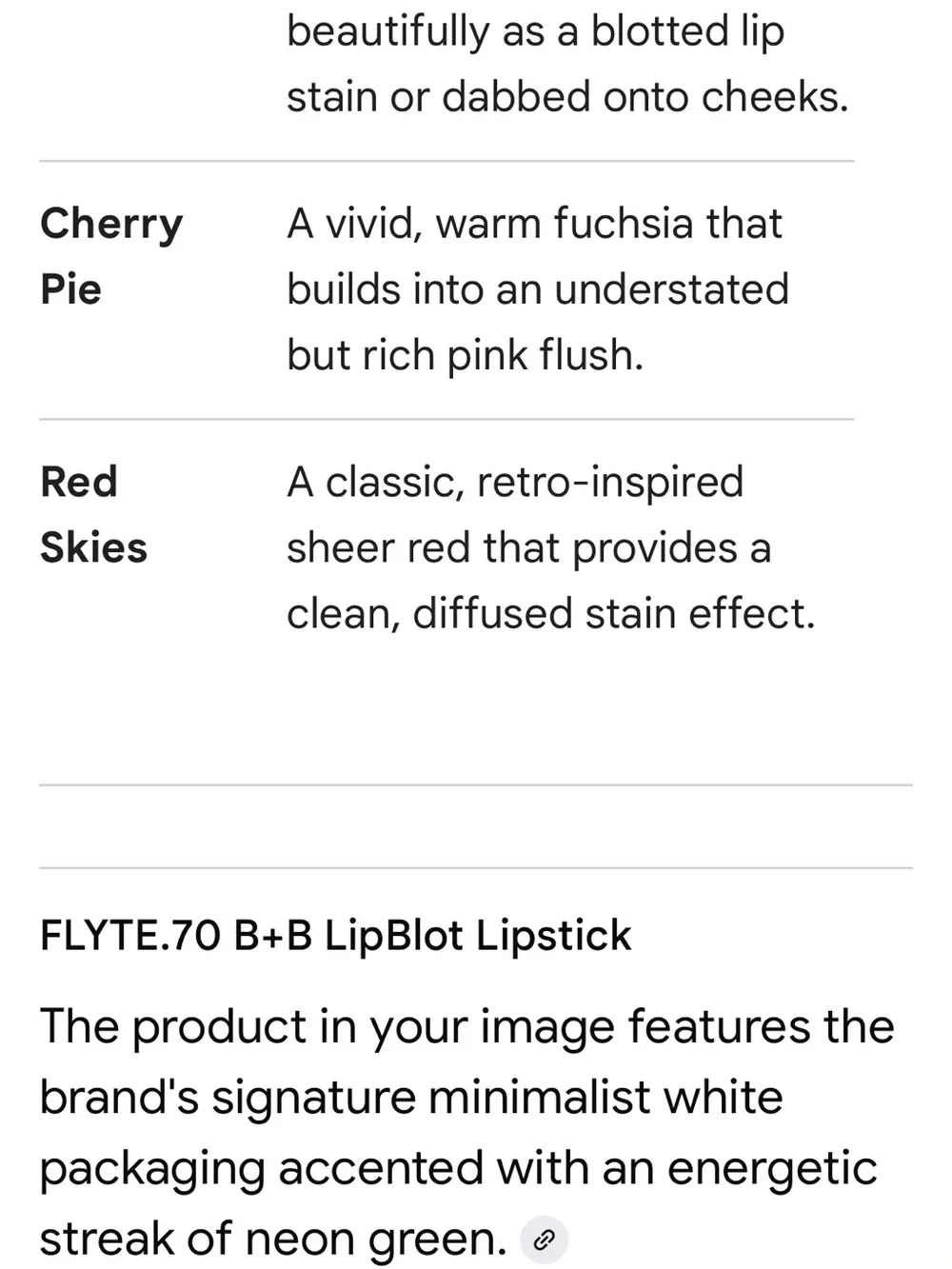 Flyte.70 sheer matte lipstick. NWT